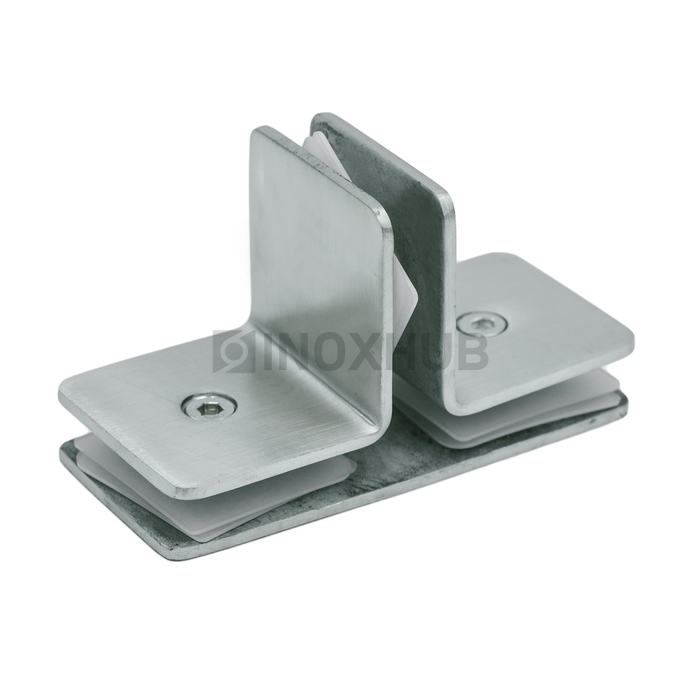 Коннектор (737 SSS) 3 стекла (без фаски) нерж. сталь матовая