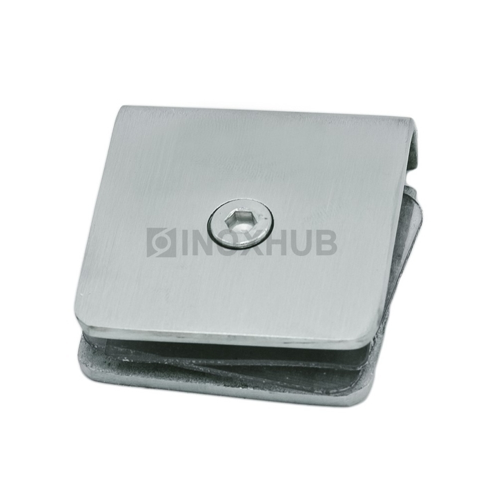 Коннектор (731 SSS) стекло-стена, 2 отверстия (без фаски), нерж. сталь матовая