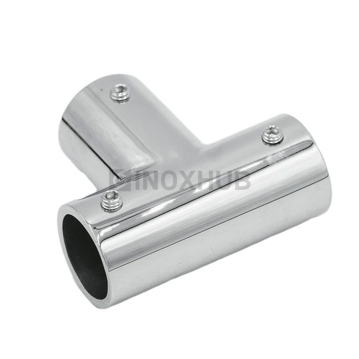 Соединитель-тройник (902 PSS)  штанги Ø19 мм, нерж. сталь полированная