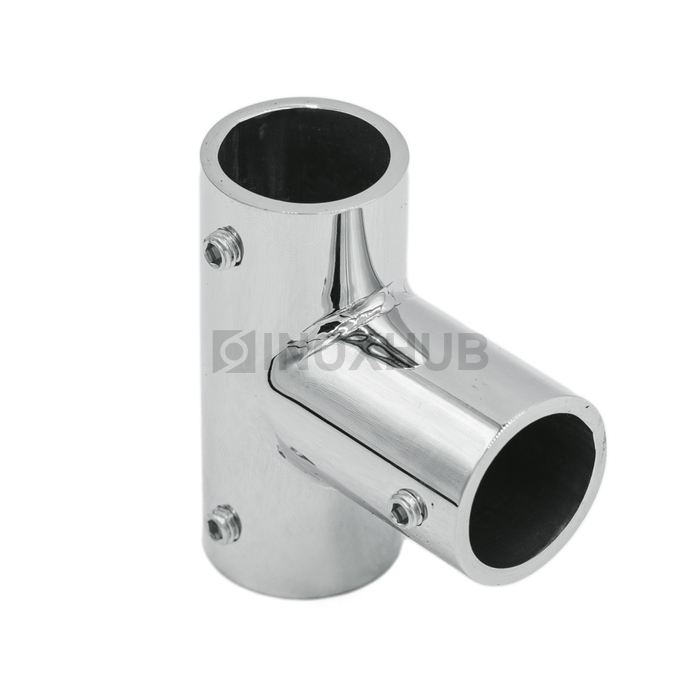 Соединитель-тройник (902 PSS)  штанги Ø19 мм, нерж. сталь полированная