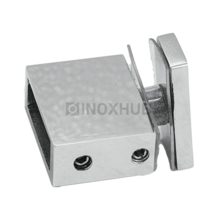 Держатель стекла (342 PSS) через отверстие, штанга 30×10 мм, нерж. сталь полированная