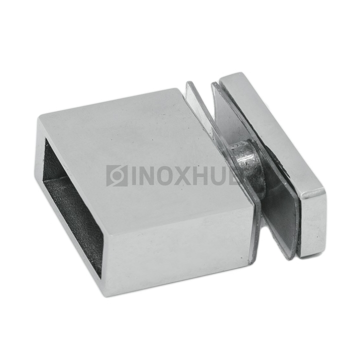 Держатель стекла (342 PSS) через отверстие штанга 30×10 мм нерж. сталь полированная