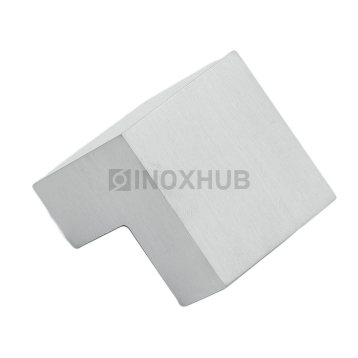 Соединитель штанги 90° (340 SSS), штанга 30×10 мм, нерж. сталь матовая