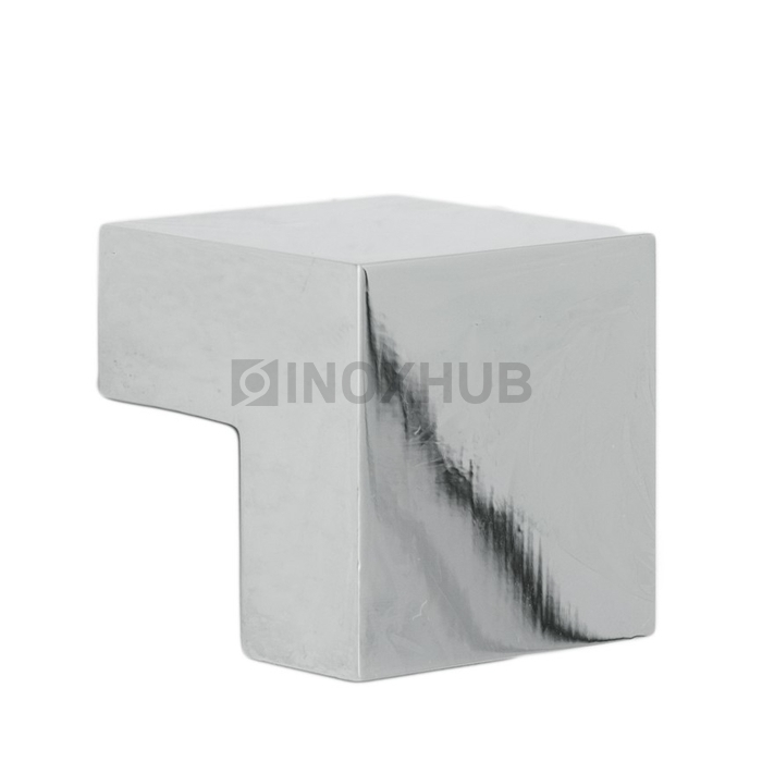 Соединитель штанги 90° (340 PSS), штанга 30×10 мм, нерж. сталь полированная