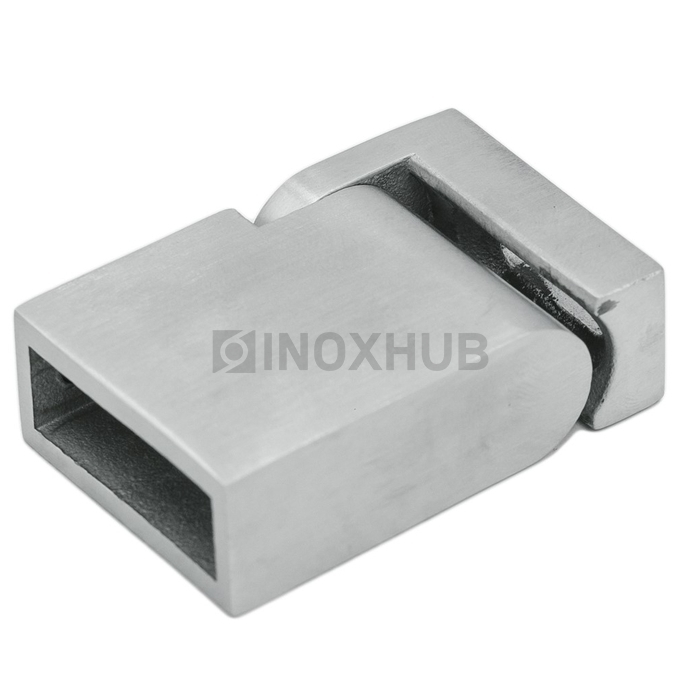 Держатель штанги (341 SSS) поворотный к стене, штанга 30×10 мм, нерж. сталь матовая