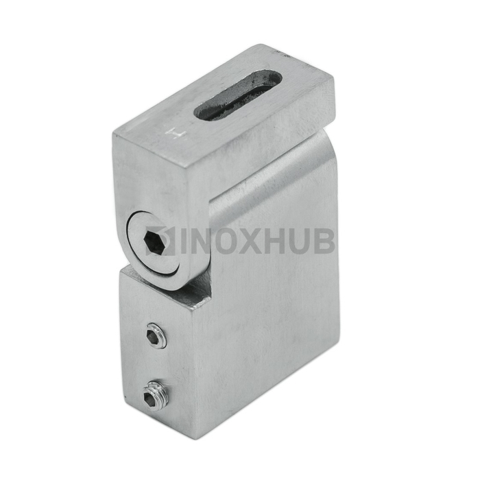 Держатель штанги (341 SSS) поворотный к стене, штанга 30×10 мм, нерж. сталь матовая