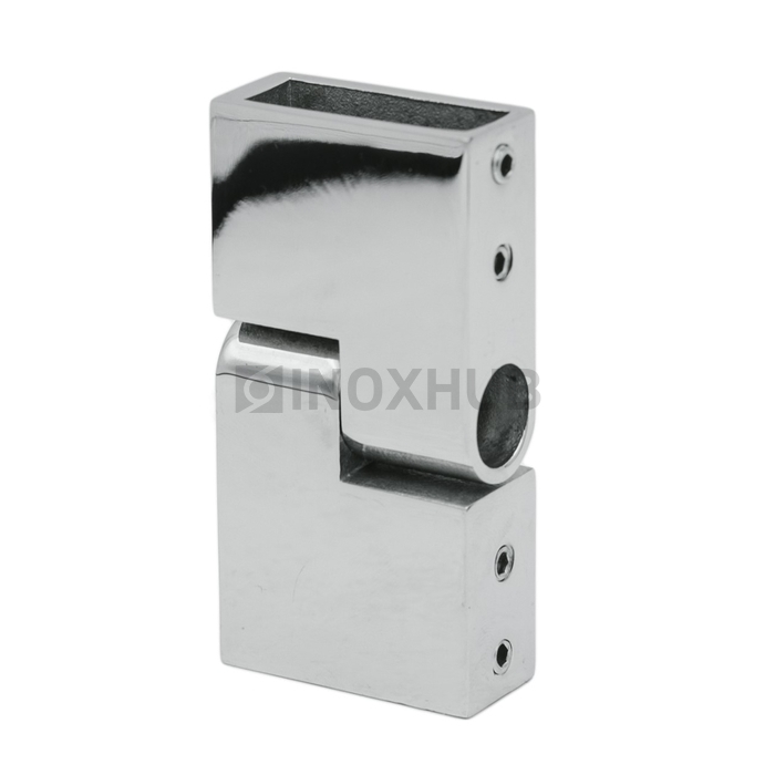 Соединитель штанги (344 PSS) поворотный, штанга 30×10 мм, нерж. сталь полированная