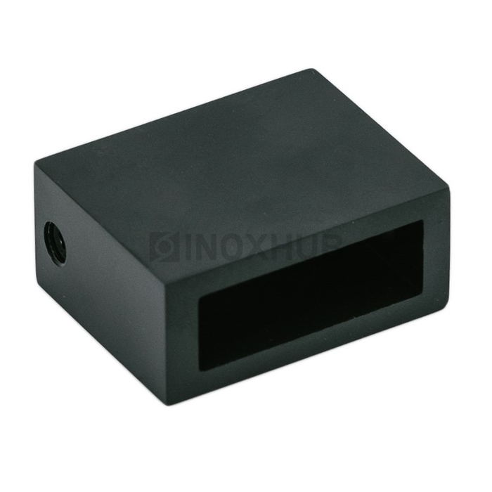 Держатель штанги (343 BLC) к стене, штанга 30×10 мм, Черный мат