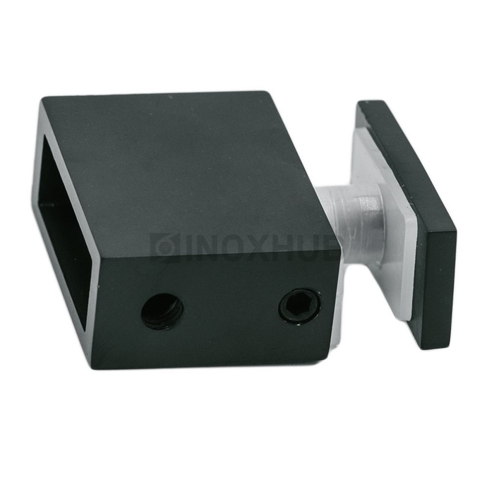 Держатель стекла (342 BLC) через отверстие, штанга 30×10 мм, Черный мат