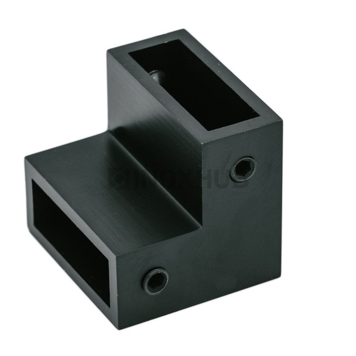 Соединитель штанги 90° (340 BLC), штанга 30×10 мм, Черный мат