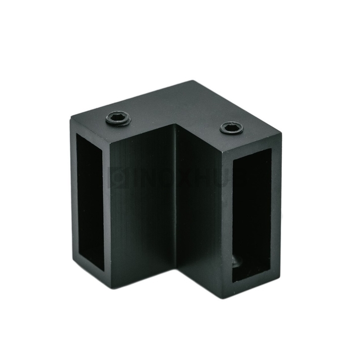 Соединитель штанги 90° (340 BLC), штанга 30×10 мм, Черный мат