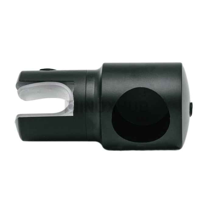 Держатель стекла (914А BLC) торцевой, штанга Ø19 мм, Черный мат