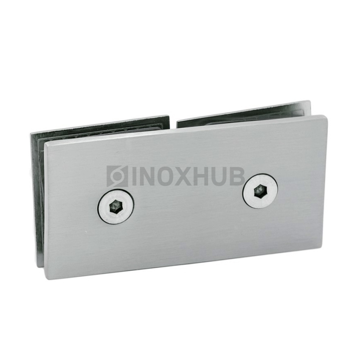 Коннектор (724 SC) стекло-стекло 180°, матовый хром