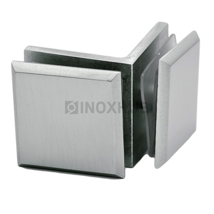 Коннектор (725 SC) стекло-стекло 90°, матовый хром