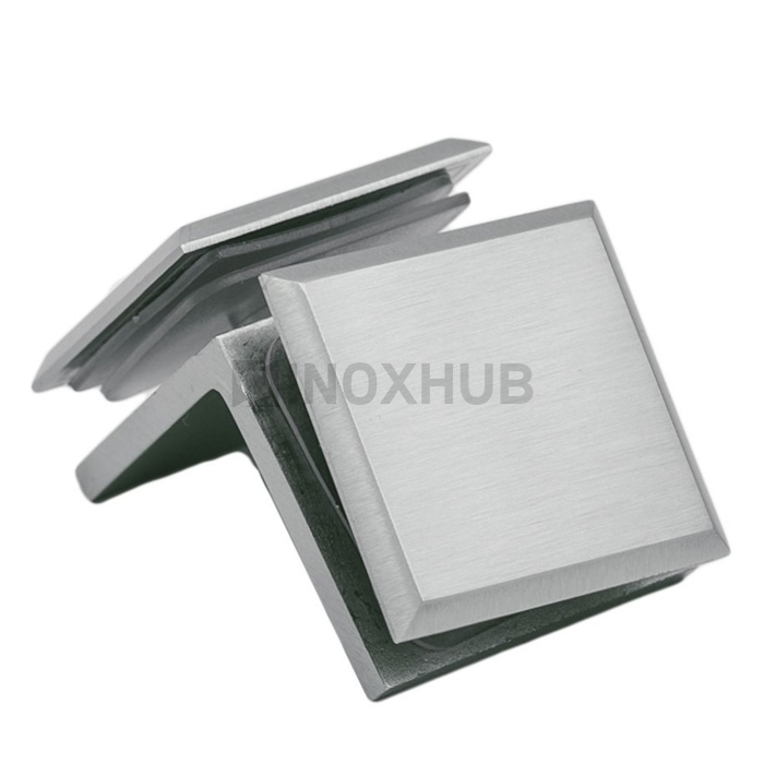 Коннектор (725 SC) стекло-стекло 90°, матовый хром