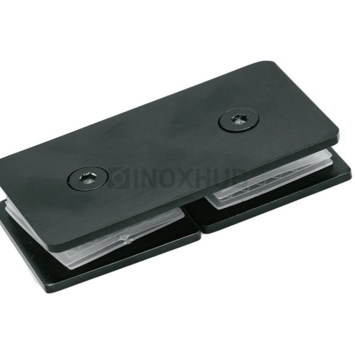 Коннектор (734 BLC) стекло-стекло 180°, Черный мат