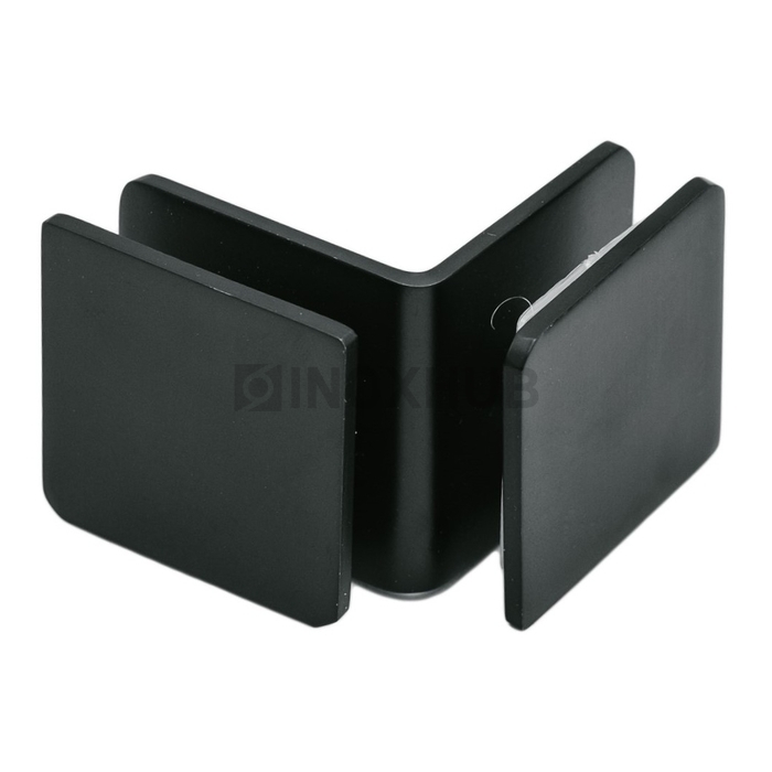 Коннектор (735 BLC) стекло-стекло 90° Черный мат