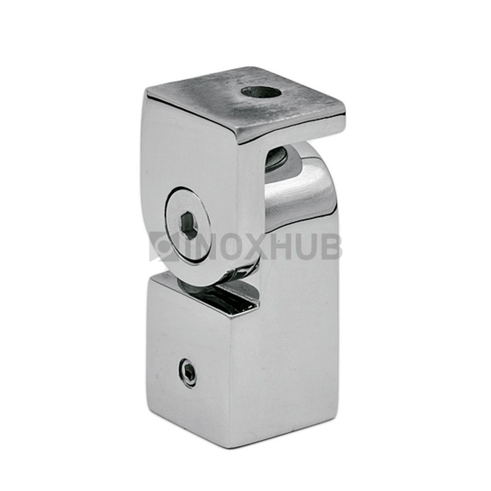 Держатель штанги (188 PSS) стена-штанга поворотный, штанга 15×15 мм, нерж. сталь полированная