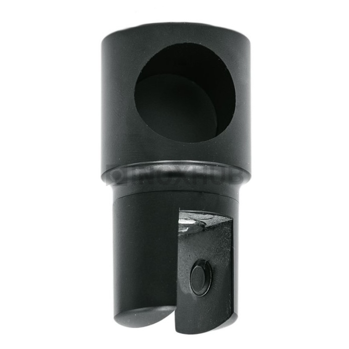 Держатель стекла (914А BLC) торцевой штанга Ø19 мм Черный мат