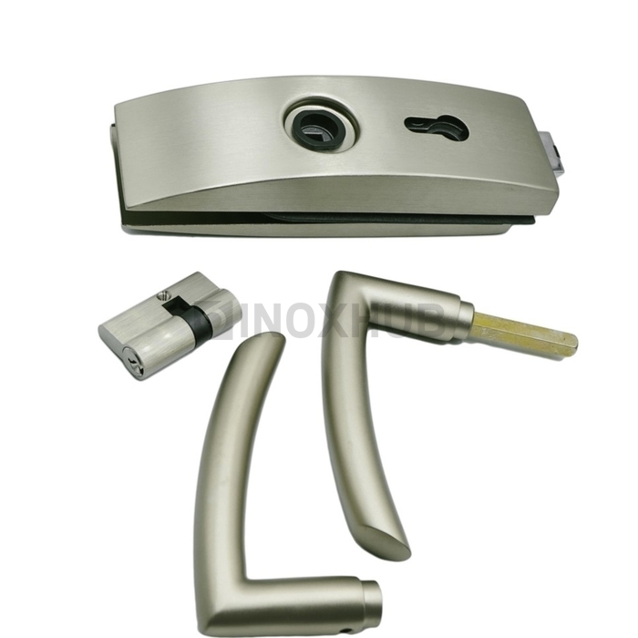 Замок (87-1 SNP) с нажимной ручкой, притвором, Алюминий под SSS