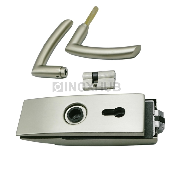 Замок (87-1 SNP) с нажимной ручкой, притвором, Алюминий под SSS