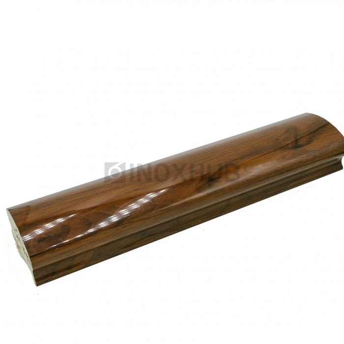 Пластиковый поручень фигурный цвет Тик 38.0×64.0×4000 мм