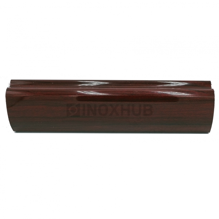 Пластиковый поручень, фигурный, цвет Махагон, 38.0×64.0×4000 мм