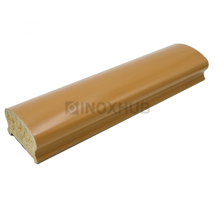 Пластиковый поручень фигурный цвет Орех 38.0×64.0×4000 мм