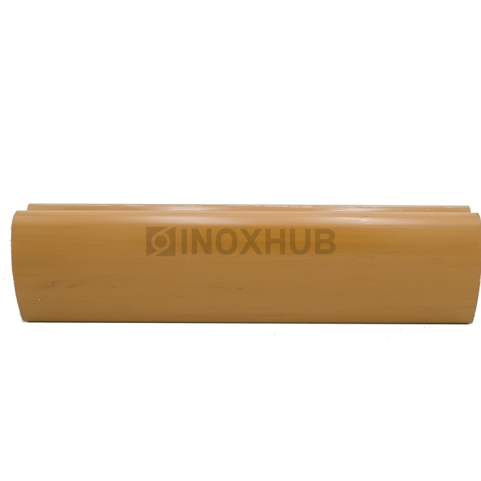 Пластиковый поручень, фигурный, цвет Орех, 38.0×64.0×4000 мм