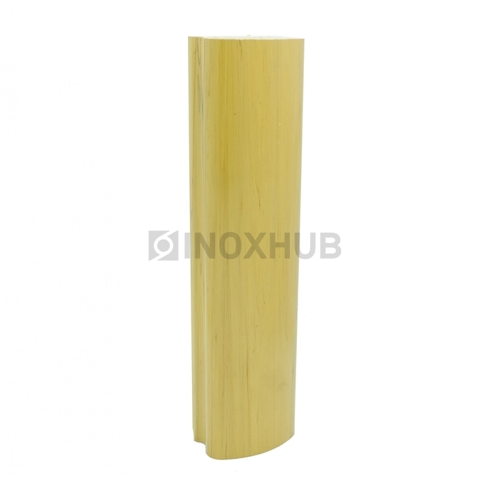 Пластиковый поручень, фигурный, цвет светлый Бук, 38.0×64.0×4000 мм