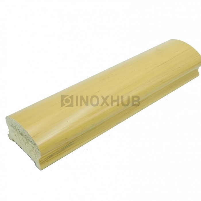 Пластиковый поручень фигурный цвет светлый Бук 38.0×64.0×4000 мм