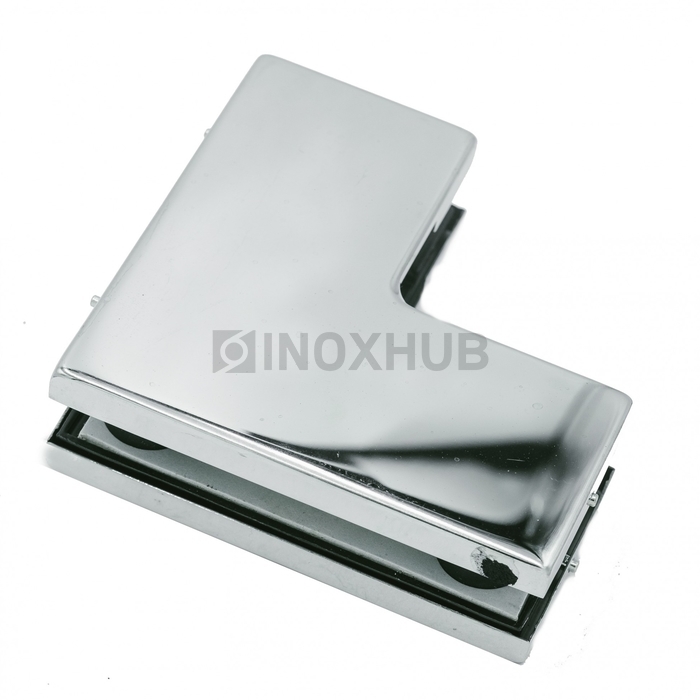 Фитинг угловой (160 PSS) большой, стекло 10-12 мм, нерж. сталь полированная