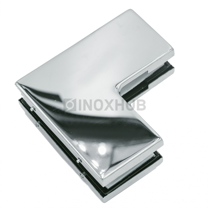 Фитинг угловой (160 PSS) большой, стекло 10-12 мм, нерж. сталь полированная