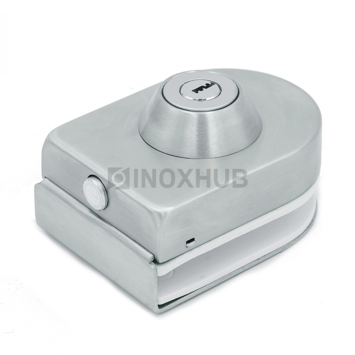 Замок (016-1 SSS) без сверления, с ответной частью на стену, нерж. сталь матовая