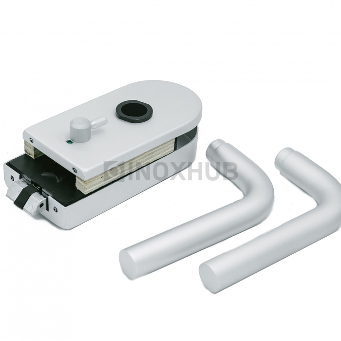 Защелка сантех. (84-1 AL) с индикатором, с притвором, с отв. частью на стену, Анодированный алюминий