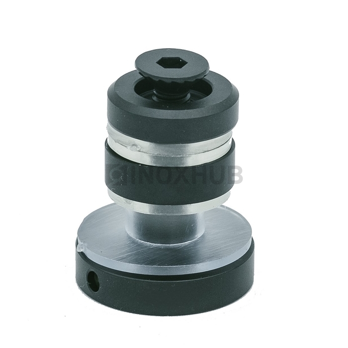 Крепление (449 BLC) трека 30×10 к стеклу Черный мат