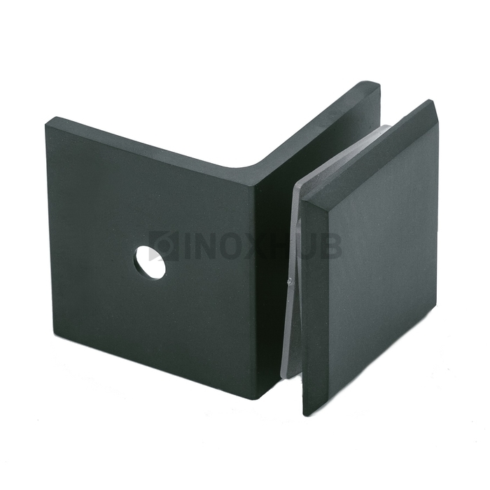 Коннектор L-обр. (722 BLC) стекло-стена Черный мат