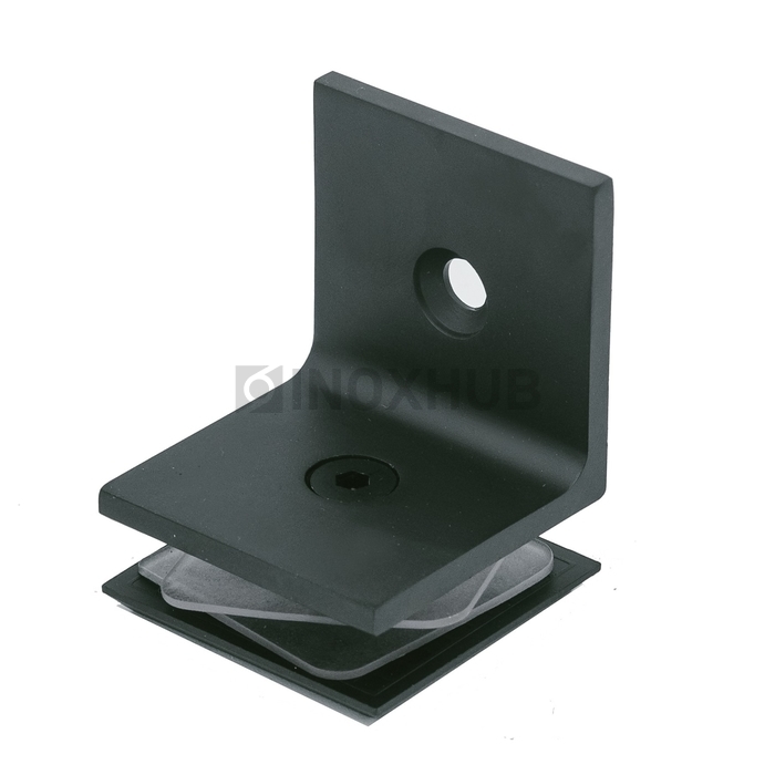 Коннектор L-обр. (722 BLC) стекло-стена, Черный мат