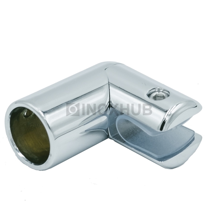 Держатель стекла (914АV PC) торцевой с выносом штанга Ø19 мм полированный хром