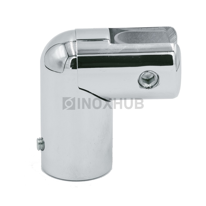 Держатель стекла (914АV PC) торцевой с выносом, штанга Ø19 мм, полированный хром