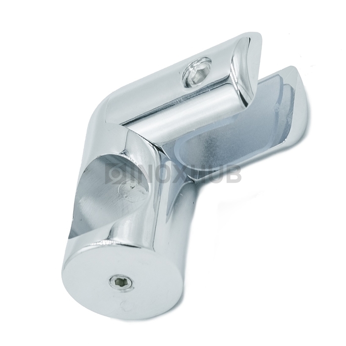 Держатель стекла (914V PC) сквозной с выносом, штанга Ø19 мм, полированный хром