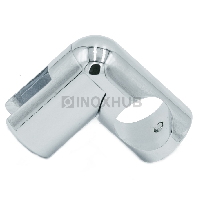 Держатель стекла (914V PC) сквозной с выносом штанга Ø19 мм полированный хром