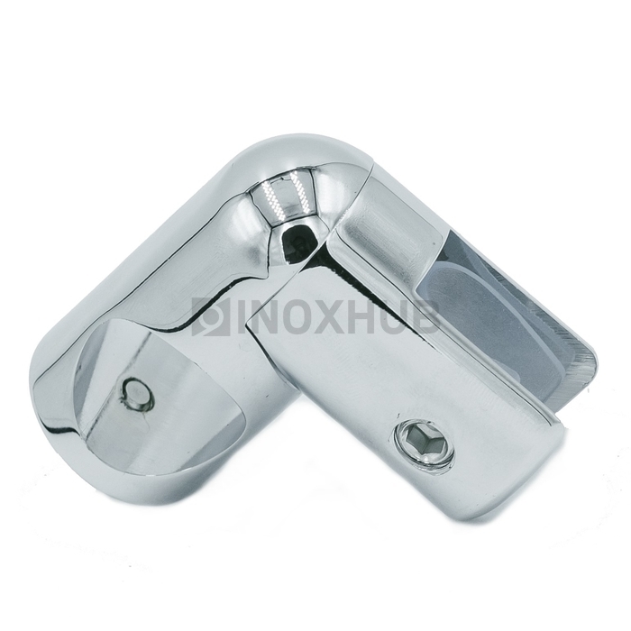 Держатель стекла (914V PC) сквозной с выносом, штанга Ø19 мм, полированный хром