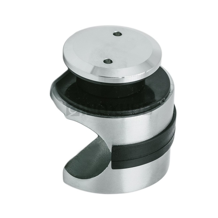 Крепление (831а SSS) трека Ø25 мм к cтеклу без зенковки, нерж. сталь матовая