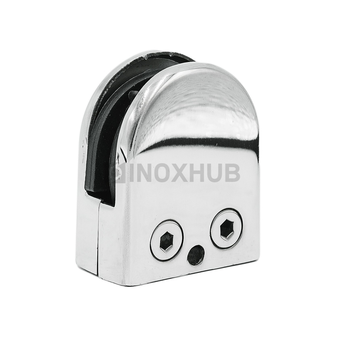 Стеклодержатель штамп. на плоскость полукруглый стекло 8.0 мм AISI 304 GRIT 600