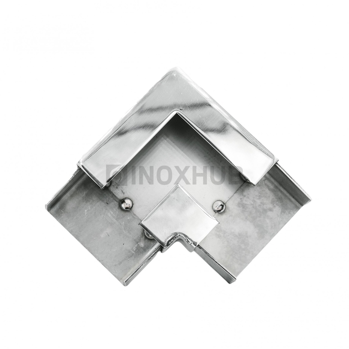 Отвод для поручня с пазом, 60.0×40.0 мм, AISI 304, GRIT 600 