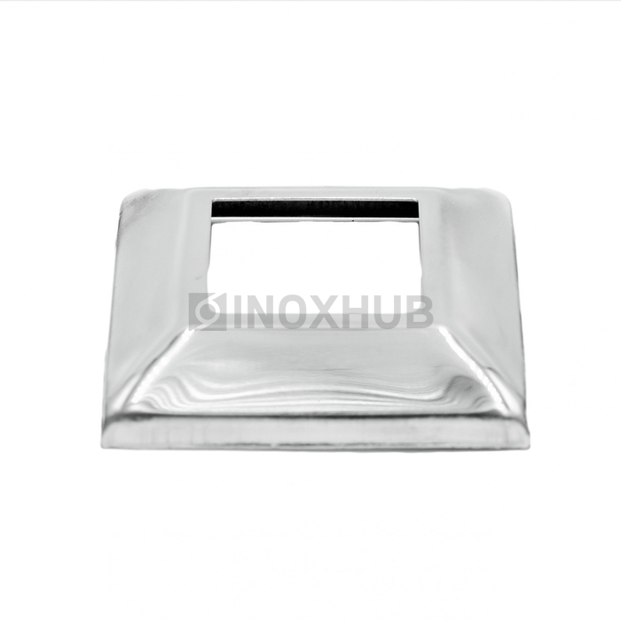 Низ стойки квадратный, 40.0×40.0 мм / 82.0×82.0 мм, AISI 304, GRIT 600