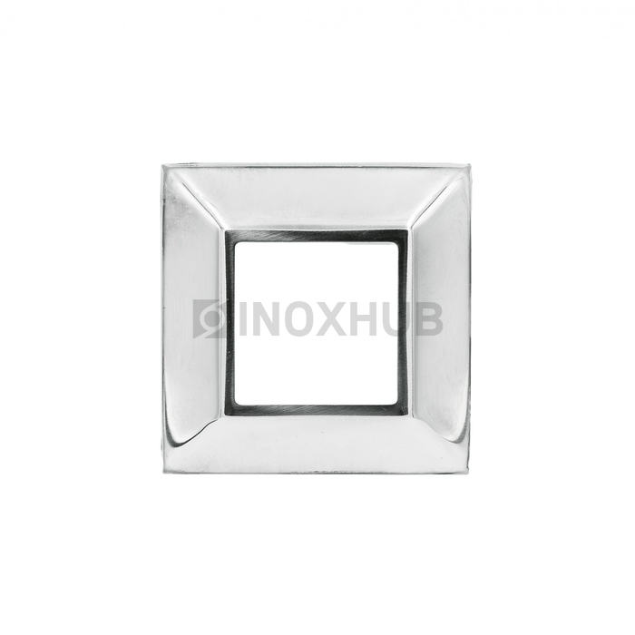 Низ стойки квадратный 40.0×40.0 мм / 82.0×82.0 мм AISI 304 GRIT 600