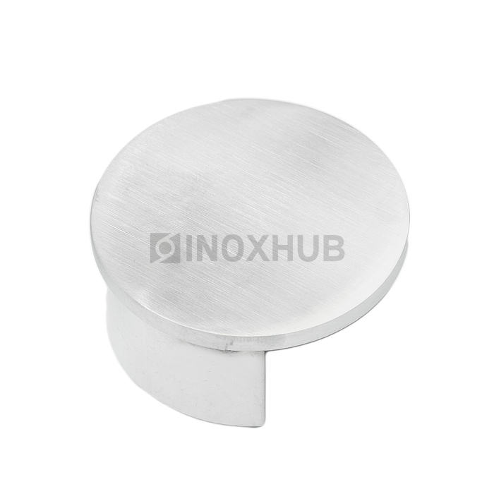 Заглушка для поручня с пазом, Ø48.3 мм, AISI 304, GRIT 320