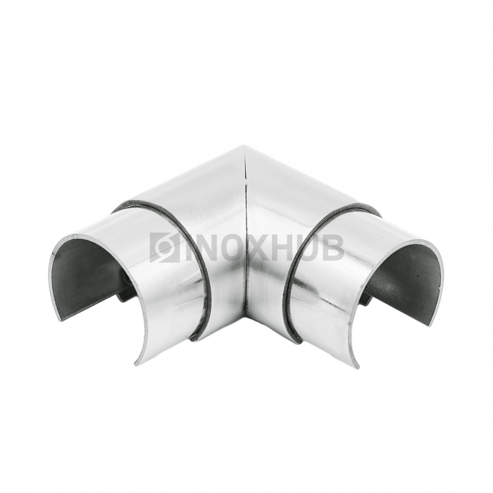 Отвод для поручня с пазом Ø42.4 мм AISI 304 GRIT 320